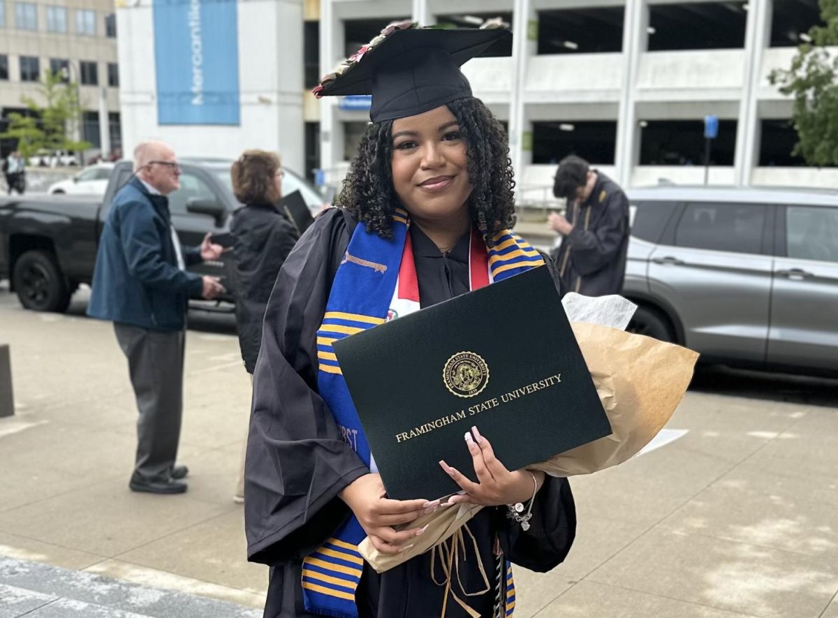 Gereline Perez on graduation day at the DCU center. 